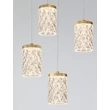Pendul NovaLuce PHOS metal, acril, auriu, transparent, LED, 28W, 3000K, 1792 Lm - NL-9190201