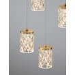 Pendul NovaLuce PHOS metal, acril, auriu, transparent, LED, 28W, 3000K, 1792 Lm - NL-9190201