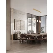 Pendul NovaLuce PHOS metal, acril, auriu, transparent, LED, 28W, 3000K, 1792 Lm - NL-9190202