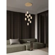 Pendul NovaLuce PHOS metal, acril, auriu, transparent, LED, 46W, 3000K, 2951 Lm - NL-9190203