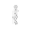 Pendul NovaLuce PHOS metal, acril, auriu, transparent, LED, 46W, 3000K, 2951 Lm - NL-9190203