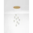 Pendul NovaLuce PHOS metal, acril, auriu, transparent, LED, 46W, 3000K, 2951 Lm - NL-9190203