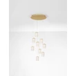 Pendul NovaLuce PHOS metal, acril, auriu, transparent, LED, 46W, 3000K, 2951 Lm - NL-9190203