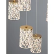 Pendul NovaLuce PHOS metal, acril, auriu, transparent, LED, 46W, 3000K, 2951 Lm - NL-9190203