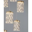 Pendul NovaLuce PHOS metal, acril, auriu, transparent, LED, 46W, 3000K, 2951 Lm - NL-9190203