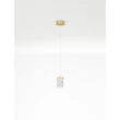 Pendul NovaLuce PHOS metal, acril, auriu, transparent, LED, 6W, 3000K, 385 Lm - NL-9190204