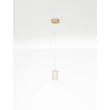 Pendul NovaLuce PHOS metal, acril, auriu, transparent, LED, 6W, 3000K, 385 Lm - NL-9190204