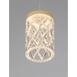 Pendul NovaLuce PHOS metal, acril, auriu, transparent, LED, 6W, 3000K, 385 Lm - NL-9190204