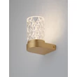Aplica de perete NovaLuce PHOS metal, acril, auriu, transparent, LED, 6W, 3000K, 385 Lm - NL-9190205