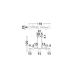 Pendul NovaLuce SILENZIO metal, sticla, nichel, negru, transparent, lila, fumuriu, LED, 40W, 3000K, 2615 Lm - NL-9190211
