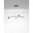 Pendul NovaLuce SILENZIO metal, sticla, nichel, negru, transparent, lila, fumuriu, LED, 40W, 3000K, 2615 Lm - NL-9190211