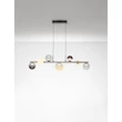 Pendul NovaLuce SILENZIO metal, sticla, nichel, negru, transparent, lila, fumuriu, LED, 40W, 3000K, 2615 Lm - NL-9190211