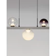 Pendul NovaLuce SILENZIO metal, sticla, nichel, negru, transparent, lila, fumuriu, LED, 40W, 3000K, 2615 Lm - NL-9190211