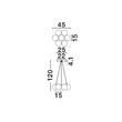 Pendul NovaLuce SILENZIO metal, sticla, nichel, negru, transparent, lila, fumuriu, LED, 41W, 3000K, 2093 Lm - NL-9190212