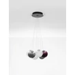 Pendul NovaLuce SILENZIO metal, sticla, nichel, negru, transparent, lila, fumuriu, LED, 41W, 3000K, 2093 Lm - NL-9190212