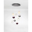 Pendul NovaLuce SILENZIO metal, sticla, nichel, negru, transparent, lila, fumuriu, LED, 46W, 3000K, 2914 Lm - NL-9190213