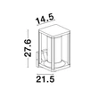 Aplica de perete exterioara NovaLuce Loeve metal, plastic, antracit, transparent, E27, IP65 - NL-9193101