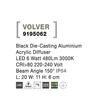 Aplica de perete exterioara NovaLuce Volver metal, plastic, negru, LED, 3000K, 6W, 480lm, IP54 - NL-9195062