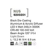 Aplica de perete exterioara NovaLuce Nus metal, plastic, negru, LED, 3000K, 4W, 240lm, IP54 - NL-9200201