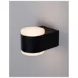 Aplica de perete exterioara NovaLuce Nus metal, plastic, negru, LED, 3000K, 2x4W, 480lm, IP54 - NL-9200202