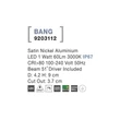 Lampa exterioara incastrabila NovaLuce Bang metal, nichel, LED, 3000K, 1W, 60lm, IP67 - NL-9203112