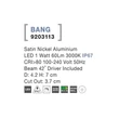 Lampa exterioara incastrabila NovaLuce Bang metal, nichel, LED, 3000K, 1W, 60lm, IP67 - NL-9203113