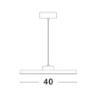 Pendul NovaLuce ANDROMEDA metal, acril, alb, LED, 3000K, 30W - NL-9212910