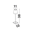 Veioza exterioara NovaLuce Colt metal, plastic, alb, LED, 3000K, 1W, 104lm, IP44 - NL-9223401