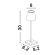 Veioza exterioara NovaLuce Colt metal, plastic, verde, LED, 3000K, 2W, 207lm, IP54 - NL-9223414