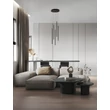 Pendul NovaLuce STILVI metal, negru, LED, 15W, 845lm, 3000K - NL-9232152