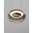 Pendul NovaLuce JAILYN metal, sticla, negru, transparent, LED, 8W, 320lm, 3000K - NL-9236101
