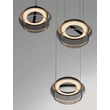 Pendul NovaLuce JAILYN metal, sticla, negru, transparent, LED, 24W, 960lm, 3000K - NL-9236102