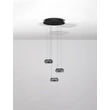 Pendul NovaLuce JAILYN metal, sticla, negru, transparent, LED, 24W, 960lm, 3000K - NL-9236102