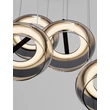 Pendul NovaLuce JAILYN metal, sticla, negru, transparent, LED, 40W, 1600lm, 3000K - NL-9236103