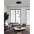 Pendul NovaLuce JAILYN metal, sticla, negru, transparent, LED, 40W, 1600lm, 3000K - NL-9236103