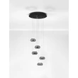 Pendul NovaLuce JAILYN metal, sticla, negru, transparent, LED, 40W, 1600lm, 3000K - NL-9236103