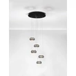 Pendul NovaLuce JAILYN metal, sticla, negru, transparent, LED, 40W, 1600lm, 3000K - NL-9236103