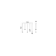 Pendul NovaLuce JAILYN metal, sticla, negru, transparent, LED, 40W, 1600lm, 3000K - NL-9236104