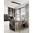 Pendul NovaLuce JAILYN metal, sticla, negru, transparent, LED, 40W, 1600lm, 3000K - NL-9236104