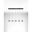 Pendul NovaLuce JAILYN metal, sticla, negru, transparent, LED, 40W, 1600lm, 3000K - NL-9236104