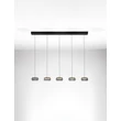 Pendul NovaLuce JAILYN metal, sticla, negru, transparent, LED, 40W, 1600lm, 3000K - NL-9236104