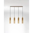 Pendul NovaLuce ZOELLA metal, sticla, auriu, chihlimbar, E27 - NL-9236213