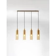 Pendul NovaLuce ZOELLA metal, sticla, auriu, chihlimbar, E27 - NL-9236213