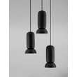 Pendul NovaLuce PARLO metal, ceramic, negru, GU10 - NL-9236217