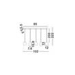 Pendul NovaLuce MARLIN metal, negru, maro, verde, GU10 - NL-9236225