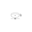 Plafoniera NovaLuce HELIOS metal, acril, negru, LED, 22W, 3000K, 1210 Lm - NL-9236229