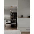 Pendul NovaLuce VOI metal, sticla, auriu, fumuriu, LED, 24W, 720lm, 3000K - NL-9236306