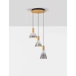 Pendul NovaLuce VOI metal, sticla, auriu, fumuriu, LED, 24W, 720lm, 3000K - NL-9236306