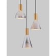 Pendul NovaLuce VOI metal, sticla, auriu, fumuriu, LED, 24W, 720lm, 3000K - NL-9236306