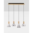 Pendul NovaLuce VOI metal, sticla, auriu, fumuriu, LED, 32W, 960lm, 3000K - NL-9236307